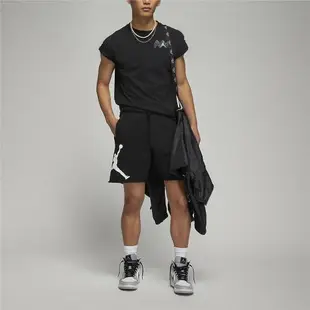 Nike 短褲 Jordan Essential 黑 白 男款 喬丹 飛人 褲管磨毛 休閒 運動 DV5028-010 [ACS 跨運動]
