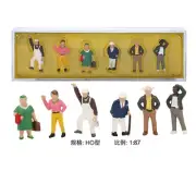 1/87 Train Sand Table Shopping Figures People Doll Model HO Proportion