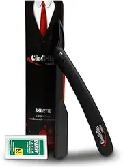 The Goodfellas' smile Abysso Straight Razor Push Type - Black Teflon