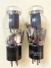 RCA 2A3 Top Springs Black Plate Foil Getter NOS Matched Pair