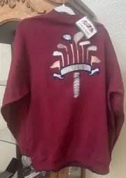 Golf Embroidered Crewneck Sweatshirt by Red Cliff Trading Co. - New With Tags