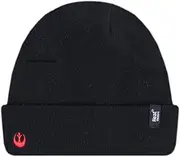 [HEAT HOLDERS] | SockShop | Star Wars Licensed Thermal Turnover Beanie | Warm Winter Hat | Men's One Size | Black with The Resistance Logo