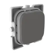 Clipsal Iconic Essence Dolly Rocker Pushbutton Ash Grey | E40APB-AG