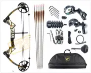 TOPOINT M1 15-70LB COMPOUND BOW & ARROW HUNTING TARGET ARCHERY FOREST CAMO