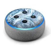 Vinyl Decal Skin for Amazon Echo Dot 3rd Gen - Blue Gold Marble
