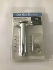 DIY Polymer Clay Gun Extruder Sculpey Sculpting Tool w/ 19 Discs Cake Tool Craft