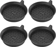 4 Pcs Car Cup Holder Coaster, Universal Non-Slip Silicone Coaster Recessed Automotive Cup Holder Insert Coaster Car Interior Accessories Waterproof Auto Cup Mats (Black)