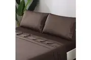 LINENOVA Luxury Comfort 500 TC Cotton Bed Sheet Set Chocolate Brown