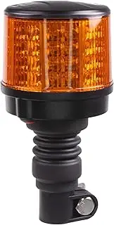 Monirf Amber Tractor Beacon Lights 3.6Inch, 64 LEDs Pole Mount Tractor Strobe Lights, 12-24V Plow Beacon, 10 Modes Snow Plow Light