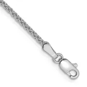 14K White Gold 8 Inch 1.7mm Spiga With Lobster Clasp Bracelet