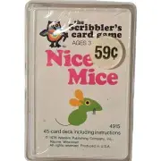 nice mice Vintage Card Game 1978 NICE MICE The SCRIBBLER'S CARD GAME