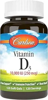 Carlson Labs - Vitamin D3 10000 IU - 120 Softgels