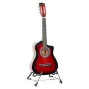 Karrera 38In Pro Cutaway Acoustic Guitar With Bag Red Burst Acoustic Guitars