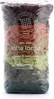 Lotta Loops 10 Pro Earthtone Potholder Weaving Loops - 6 Cotton