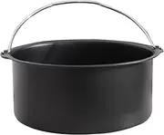 Air Fryer Cake Pan 7inch Air Fryer Pan Carbon Steel Non-stick Air Fryer Baking Pan with Handle Food Grade Heat Resistant Multifunctional Air Fryer Accessories
