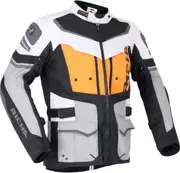 Richa Infinity 2 Adventure waterproof Motorcycle Textile Jacket, black-grey-orange, Size 4XL for Men Black Grey Orange
