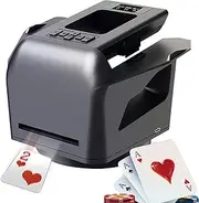 2-in-1 Automatic Card Shuffler & Dealer, 360° Rotating Card Dealer with OLED Display and Touch Control, Dealing Distance & Speed Adjustable, USB Rechargeable Auto Dealers Machine for UNO, Poker