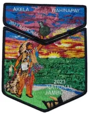 Boy Scout OA 232 Akela Wahinapay 2023 National Jamboree Black Border Set