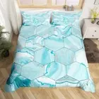 Marble Bedding Set Boys Girls Geometry Abstract Art Comforter Cover Beehive