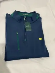 MASTERS by Peter Millar Men's 1/4 Quarter Zip Golf Pullover Jacket Navy NEW