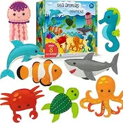 Craftorama Sewing Kit for Kids, Fun and Educational Sea Animal Craft Set for Boys and Girls Age 7-12, Sew Your Own Felt Animals Craft Kit for Beginners, 165 Piece Set