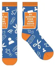 Frankly Funny Novelty Socks One Size Fits Most - Working From Home, EJF E10694