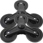 1 Pair Hand Truck Wheels Shopping Cart Casters Heavy Duty Triangle Wheels