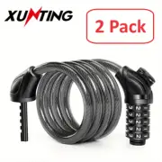 NEW 2 PACK 5-Digit Combination Password Heavy Bike Lock Cable Bicycle Chain Lock