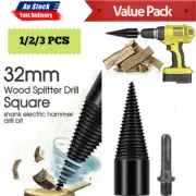 1/2/3x Twist Drill Bit Speedy Wood Log Splitter Screw Splitting Cones Drivers