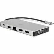 USB-C Portable Dock Multiport Adapter 100W PD 2x HDMI 1x VGA 4x USB-A SD/TF Giga