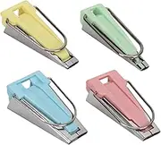 4PCS Fabric Bias Binding Maker, Fabric Bias Tape Maker Tool, Stainless Steel Plastic Tape Makers, Plastic Fabric Bias Tape for Fabric Sewing Quilting