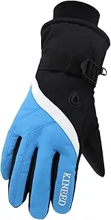 [Generic] Men W Warm Gloves Windproof Thermal Ski Gloves Anti-Slip Gloves for Sport Running Cycling Biking Driving Hiking Blue One Size