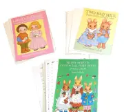 3 Paper Dolls Sets 1980s DOVER. 20+ loose Pgs 4.25x5.75_Bunnies,Mice,DollyDingle