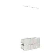 Lugna Mist 2 Drawer 1 Hangrail Insert Kit - To Suit 900 x 380mm Cabinet Shell