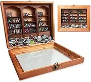 WAIZHIUA Anxiety Bookshelf 300pcs Mini Books Mini Bookshelf Ornament Miniature Decor Shake Away Your Anxiety Miniature Library for Book Lovers Home Room Office Decor (Brown)