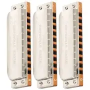 EASTTOP Diatonic Harmonica Set 3 keys 10Hole Wood Comb Mouth Organ Harmonica Lot