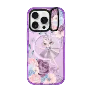 iPhone 16 Pro Impact Ring Stand Case MagSafe Compatible Winter Fairy Garden Floral by Nature Magick