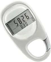 MUSISALY 3D Pedometer Carabiner Step Counter for Walking Running and Outdoor Activities Portable Sports Accessory Abs Material