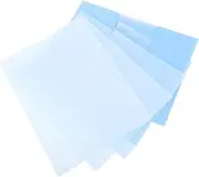 GARIOUANS 5pcs Rotating Side Open Accordion Folder Heavy Duty Document Organizer with Snap Button Stylish Plastic Project Folders for Home Office School and Travel Gradient Blue