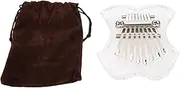 Crystal Thumb Piano, Transparent Mini Fruit Mbira, 8 Keys Finger Harp Music Instrument for Beginners, Easy to Carry with Storage Bag