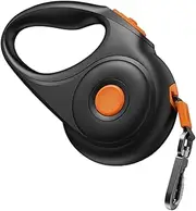 Extendable Dog Strap – Tough Retractable Pet Leashes, Anti-Twist Mechanism | Easy Pause Button, Comfortable Handle, Night Visibility, Robust Nylon Tape for Small to Large Breed Dogs and Cats