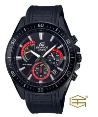 在飛比找Yahoo!奇摩拍賣優惠-【天龜 】CASIO EDIFICE   賽車條紋三眼錶計時