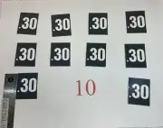 Vending machine price label selection for soda vending machines - Quantity of 10