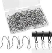 Metal Curtain Hooks 60Pcs Drapery Hooks Pins for Curtains Stainless Steel Curtai