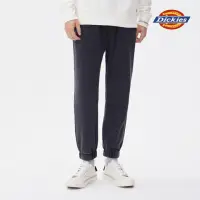 在飛比找momo購物網優惠-【Dickies】男款黑色純棉水洗效果同色系Logo標誌縮口