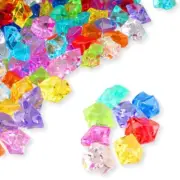 180-190pcs Premium Multicolored Fake Crushed Ice Rock Plastic Gems Jewels