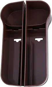 JECOMPRIS 2pcs Storage Box Trunk Organizer Side Filler for Car Seats Holder Gap Filler Organizer Car Seat Gap Filler Back of Seat Car Organizer Car Storage Organizer Trunk Brown