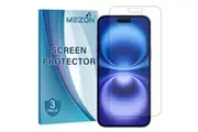[Set of 3] Apple iPhone 16 (6.1") Anti-Glare Matte Screen Protector Film by MEZON Case Friendly, Shock Absorption (iPhone 16, Matte)