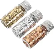 BESPORTBLE Gold Foil Nail Art Flakes Safety Convenient Gilding Flakes for Nail Decor 1 Set Small Size for Easy Use