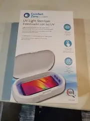 SGS Comfort Zone Clean CPC2008 UV Light Smartphone Sterilizer, Color White, New
